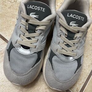 Lacoste Kids Shoes in Gray and Cream